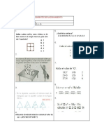 Ejercicios de Reforzamiento de Razonamiento Matematico 3ero Sec