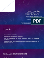 Slide Trabalho Sobre Avaliação Psicológica