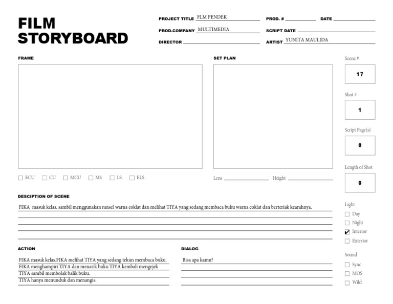 Storyboard interactive pdf