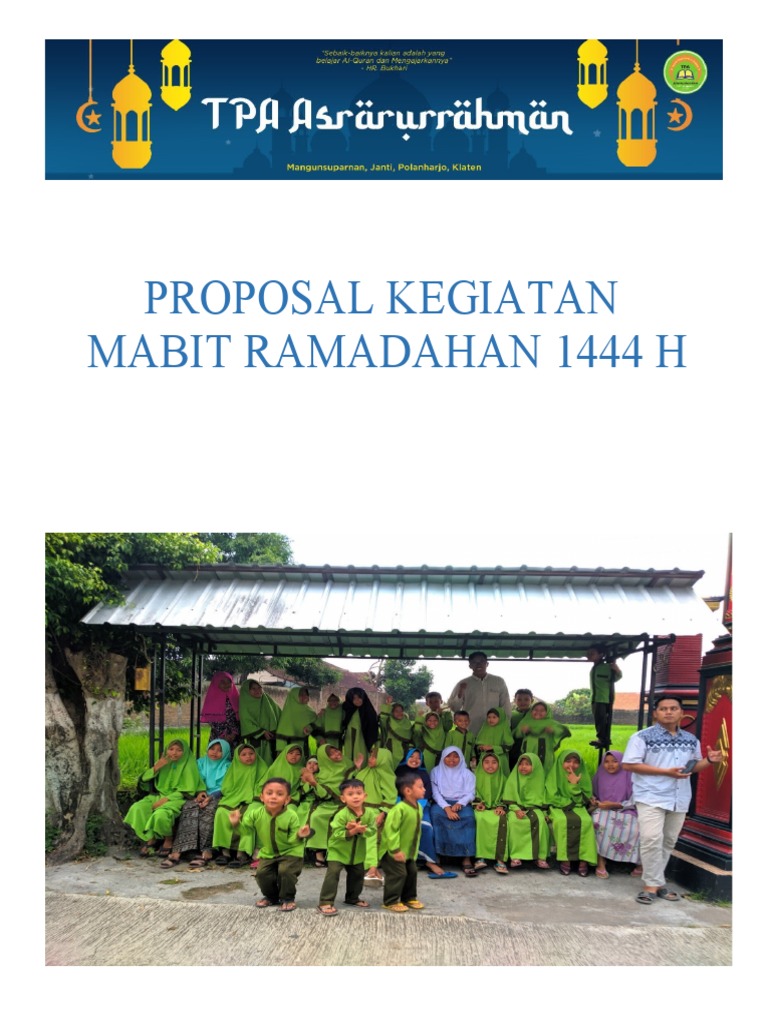 proposal mabit ramadhan 1444 | PDF