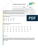 Estadística para negocios parcial I - Características de muestras y medidas de tendencia central