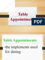 Table Appointments