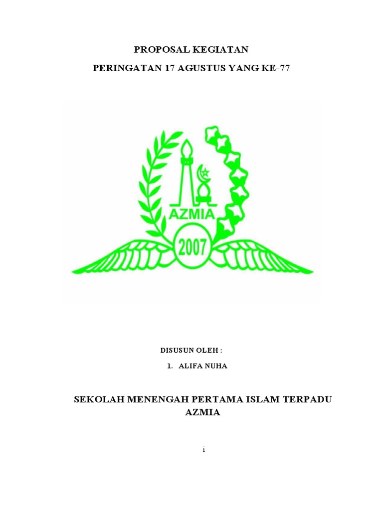 Proposal Kegiatan HUT RI ke-77 OSIS | PDF