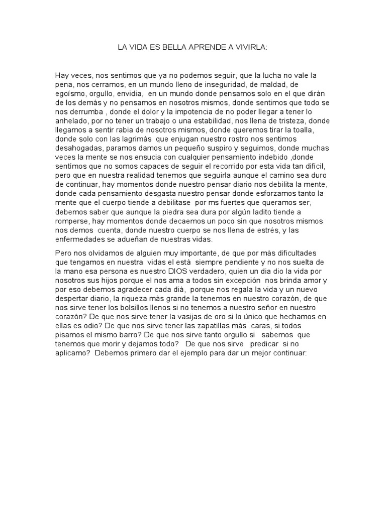 LA VIDA ES BELLA APRENDE A VIVIRLA PDF
