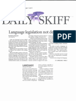 Language Legislation Not Delivering