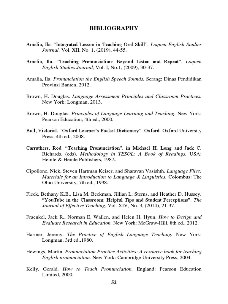 8 Bibliography | PDF | English As A Second Or Foreign