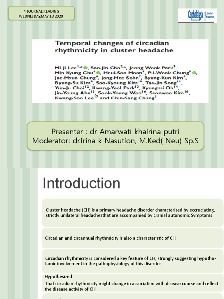 JR 4 Putrii PDF Circadian Rhythm Headache