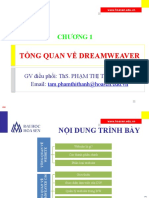 Tuan 1 Chuong 1 Tong Quan Ve Dreamweaver