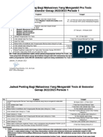 Jadwal Penting Bagi Mahasiswa Yang Mengambil Pra Tesis & Tesis (2221)