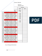 Absensi Hadir Oktober