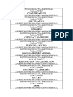 Institución educativa San Alfonzo reporte de calificaciones