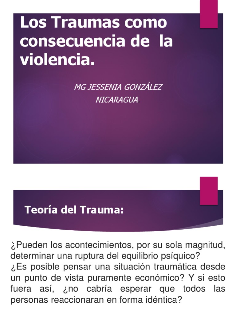 Los Traumas Como Consecuencia de La Violencia. | PDF | Trauma ...