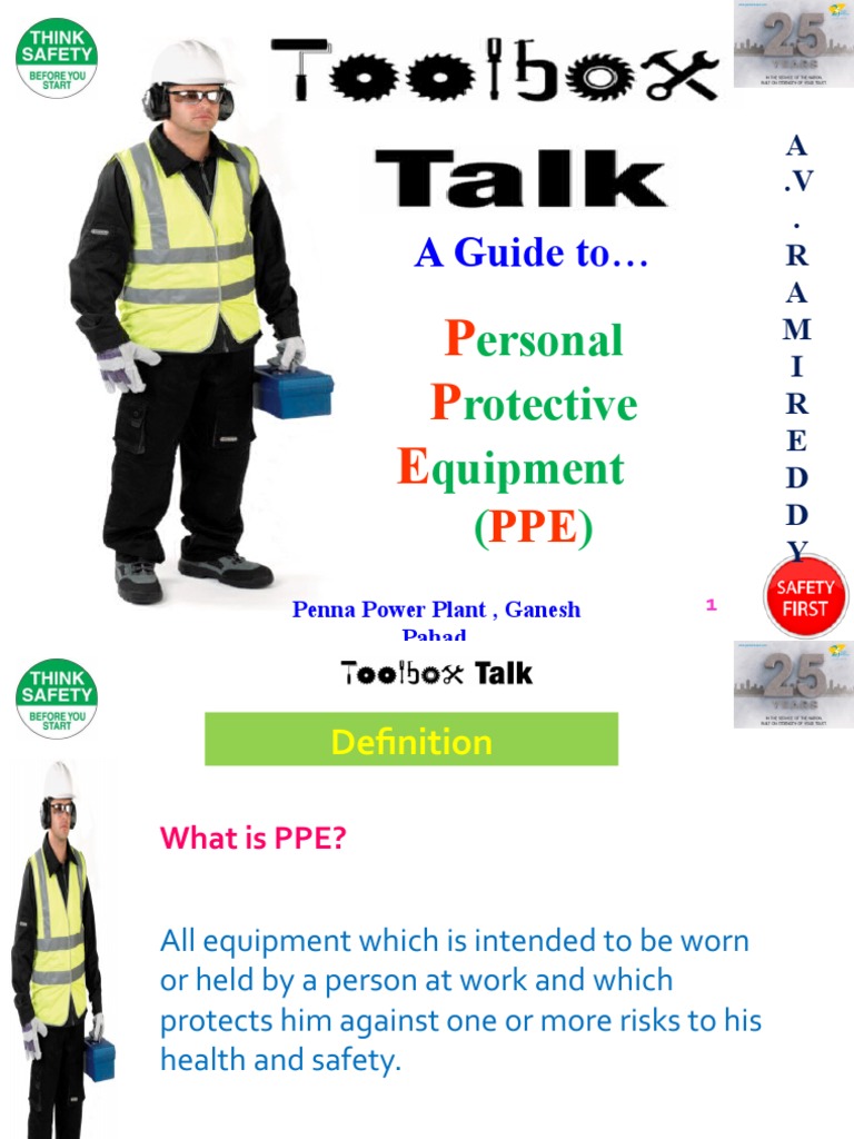 Toolbox Talk PDF Personal Protective Equipment Occupational