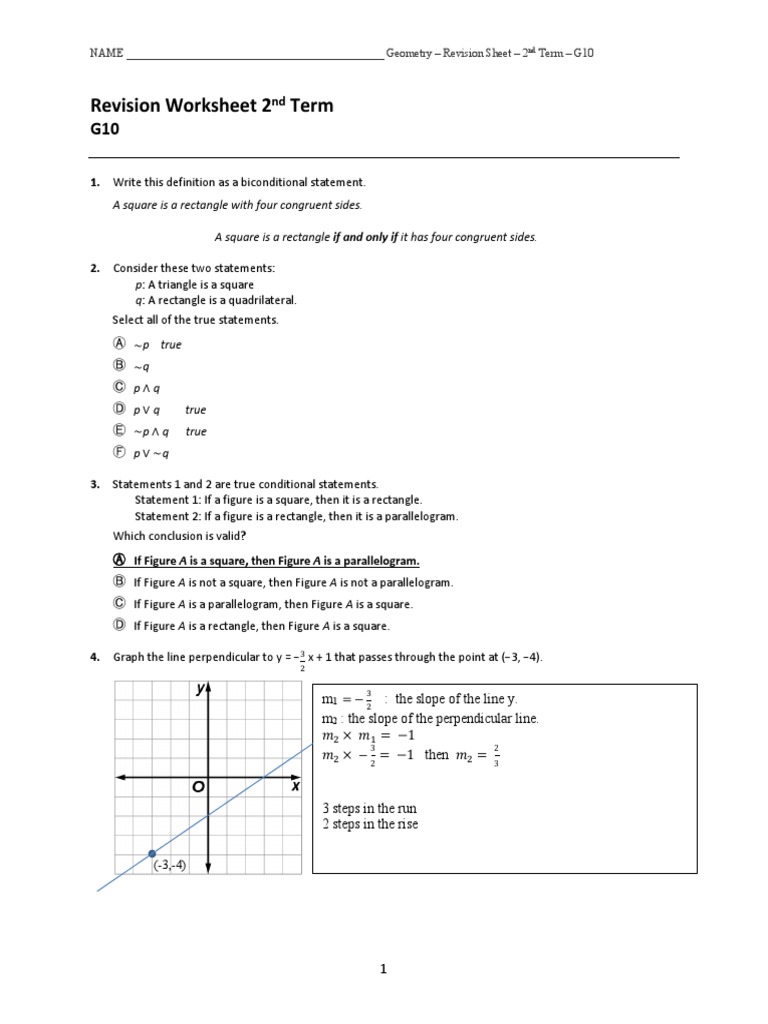 Revision Sheet G10 - Solved PDF | PDF | Rectangle | Beehive