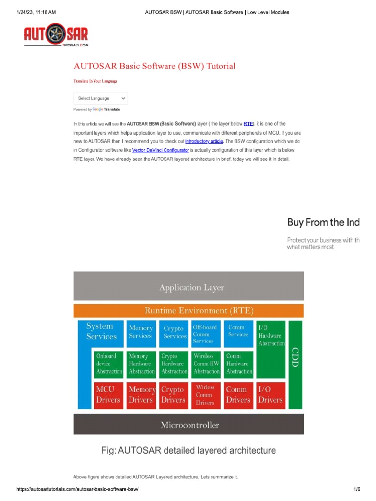 Autosar Tutorial | PDF