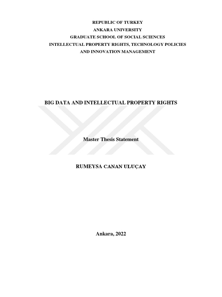 Big Data and Intellectual Property Rights | PDF | Internet Of Things ...