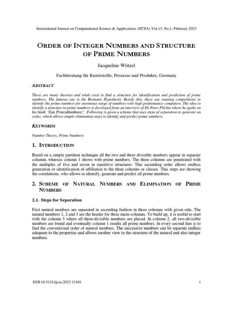 Structure and Prediction of Prime Numbers | PDF | Prime Number | Sequence