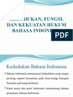 Kedudukan, Fungsi, Dan Kekuatan Hukum Bahasa Indonesia