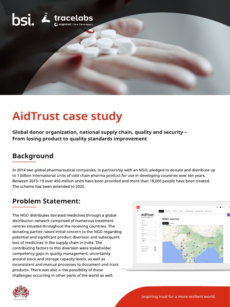 Aidtrust Case Study PDF PDF Supply Chain Quality Management