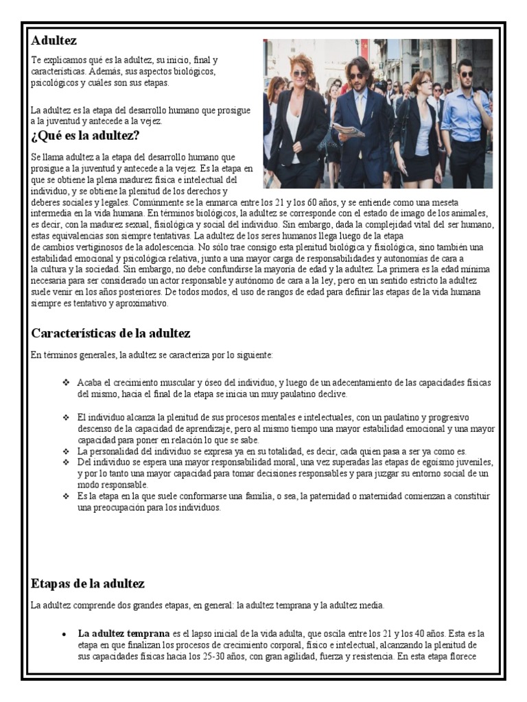 Adultez Pdf Adultos Vejez