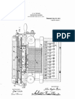 US Patent 0998631 - Perforating Machine