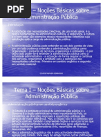 Tema 1 - Organização Administrativa do Estado