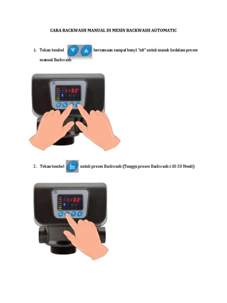 Cara Manual Backwash Filter Otomatis | PDF