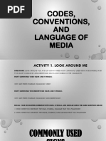 Codes, Conventions, and Language of Media