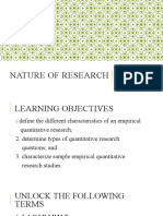 Nature of Research (FIRST)