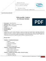 Fiche D'un Cours Analyse Des Reseaux Sociaux PDF