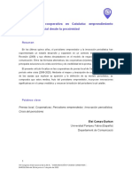 Prensa Local Cooperativa en Cataluña: Emprendimiento Periodístico y Social Desde La Proximidad