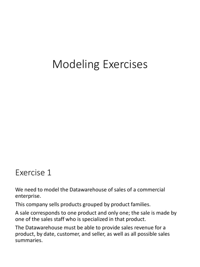 DW Modeling Exercises PDF