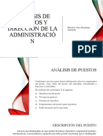 Análisis de puestos y dirección de la administración