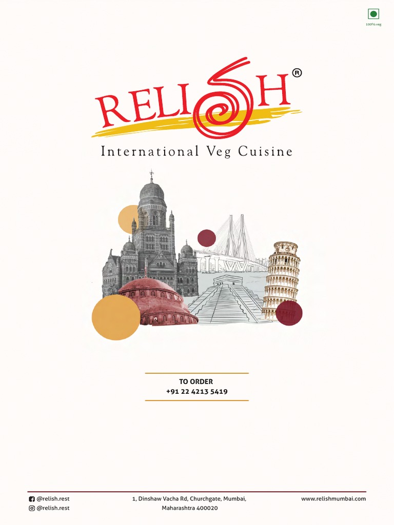 Relish Mumbai A Vegan and Vegetarian Menu PDF