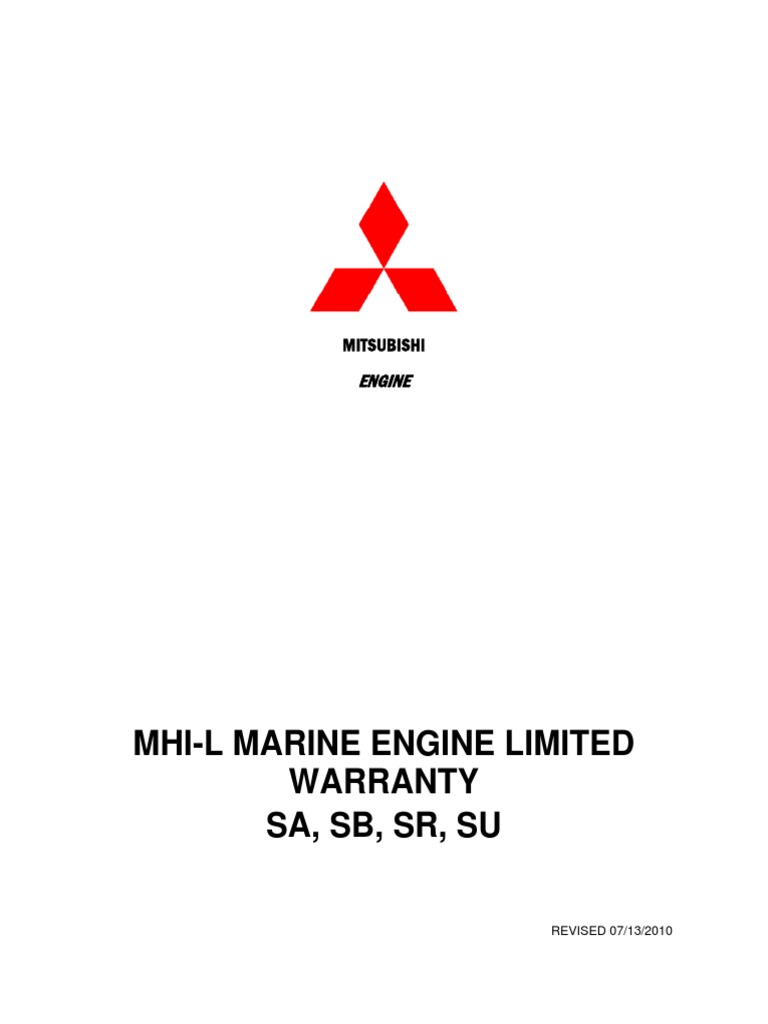 Mhi Marine Warranty PDF PDF Implied Warranty Engines