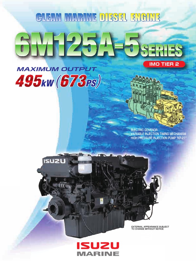 Isuzu Marine CODAG Engine Specs | PDF | Engines | Propeller