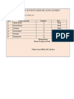 Daftar Inventaris Ruang Dosen Narmin