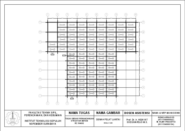 DENAH PELAT LANTAI 2 | PDF