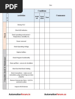 PLC Panel Inspection Checklist | PDF | Power Supply | Alternating Current