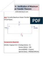 Verify Maximum Power Transfer Theorem