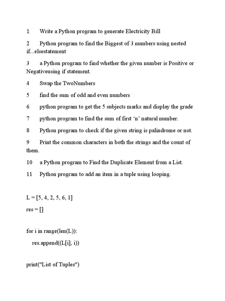 1write A Python Program To Generate Electricity Bill | PDF | Area | Length