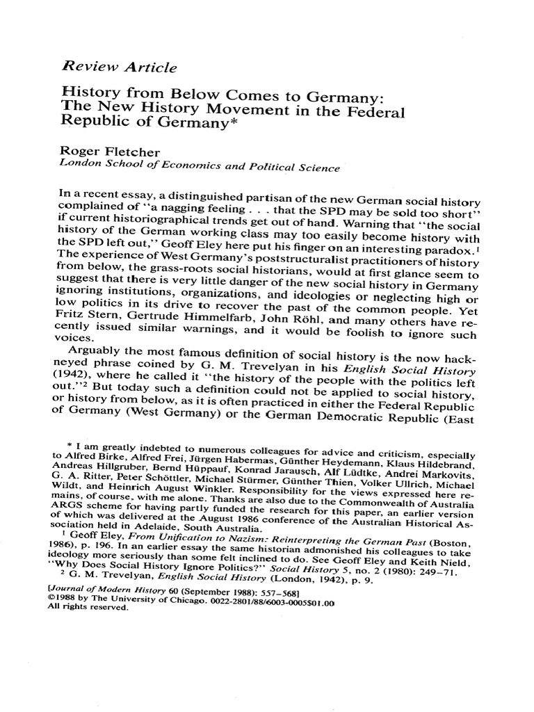 History from Below Comes to Germany Fletcher.pdf PDF