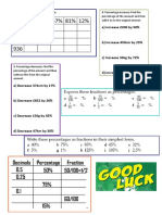 Fractions Decimals and Percentages