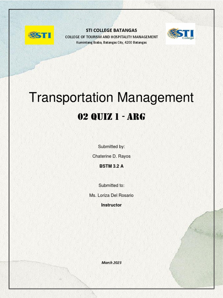 02 quiz 1 arg rayos chaterine bstm3 2a transpo pdf transport