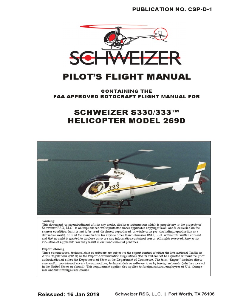 Flight-Manual-Schweizer S330-333-CSP-D-1 PDF | PDF | Helicopter