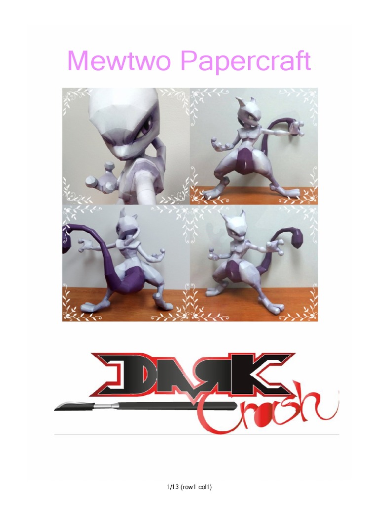 Mewtwo Papercraft Building Guide | PDF