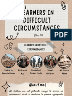 Learners in Difficult Circumstances - Educ 109