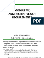 VII Admin OSH Requirements