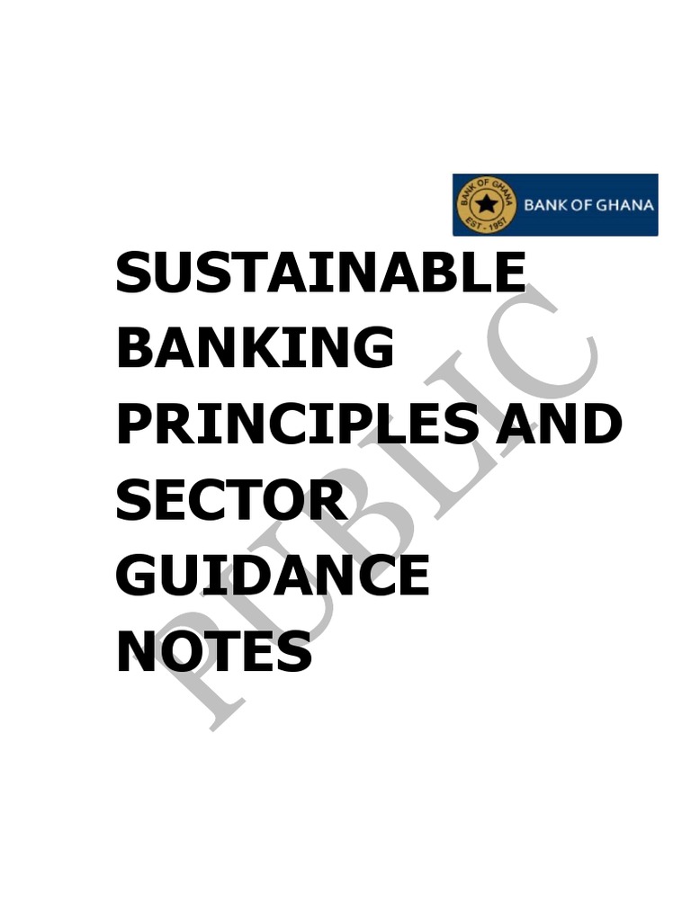 Ghana Sustainable Banking Principles And Guidelines Book 1 Pdf