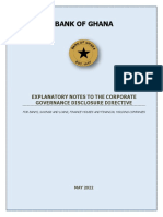 Explanatory Notes To The Corporate Governance Disclosure Directive